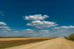 blue sky background with white striped clouds in heaven and infinity may use for sky replacement photo