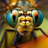 Closeup Macro Photography of Fly insects photo