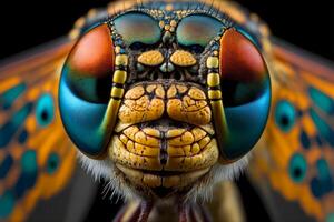 Closeup Macro Photography of Fly insects photo