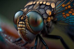 Closeup Macro Photography of dragon fly house fly flies insects photo