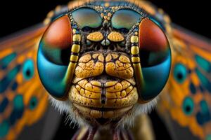 Closeup Macro Photography of dragon fly house fly flies insects photo