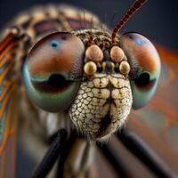 Closeup Macro Photography of Fly insects photo