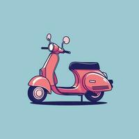 vector scooter retro ilustración