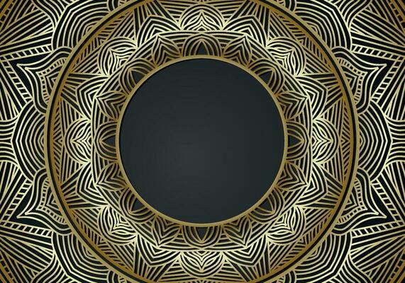 Luxury mandala background ornamental, arabesque style With Golden Arabesque Pattern Style. Decorative Mandala Ornament For Print