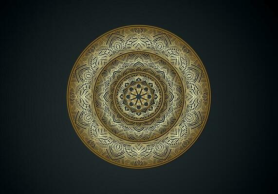 Luxury mandala background ornamental, arabesque style With Golden Arabesque Pattern Style. Decorative Mandala Ornament For Print