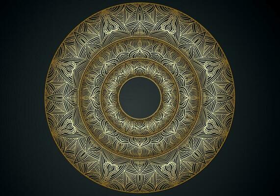 Luxury mandala background ornamental, arabesque style With Golden Arabesque Pattern Style. Decorative Mandala Ornament For Print