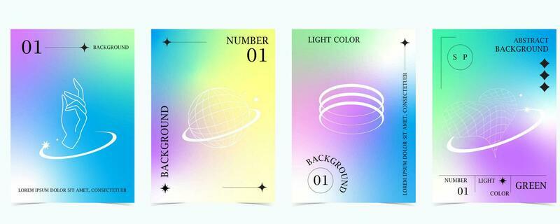 gradient background with y2k and groovy style