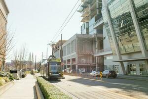 Tacoma, Washington, USA. March 2021. Downtown Tram photo