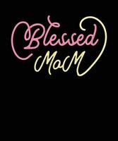 Blessed mom typgraphy t shirt design vector