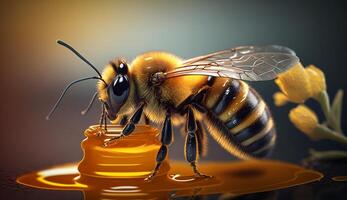 bee and honey, photo