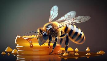 bee and honey, photo