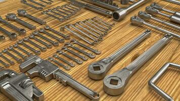 Tool equipment for garage concept 3d rendering photo