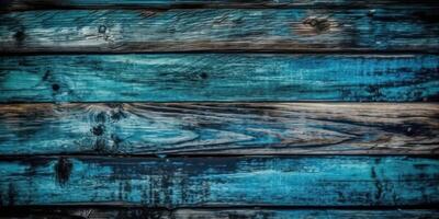 Top view Wooden table, Wooden texture blue background. photo