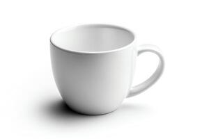 White mug isolated on white background. photo