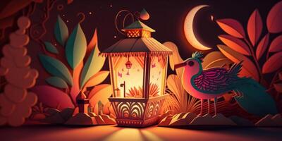 Festa junina lantern background, Brazilian party and Latin american festival. photo