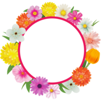 flowers frame for greeting card and decoration. png