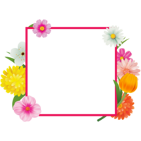 flowers frame for greeting card and decoration. png