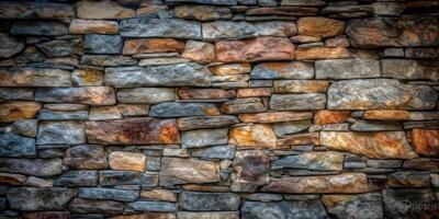 Abstract stone wall texture background. Created photo