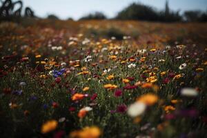 Flowers in the field. photo