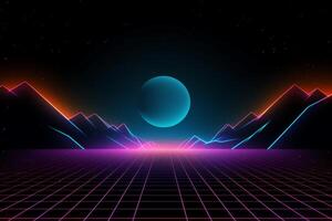 80S style background wallpaper negative space background free space wallpaper technology. photo