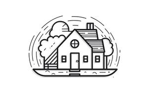 Home simple icon illustration in line style and used user interface web software and many more. photo