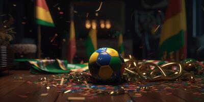 Brazilian celebrating party background, National event and holiday celebration. photo