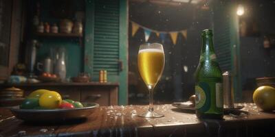 Brazilian celebrating party background, National event and holiday celebration. photo