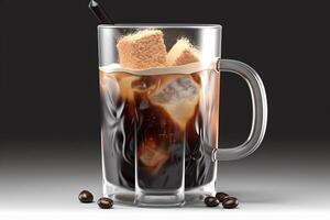 Cold coffee mug icon isolated 3d render illustration. photo