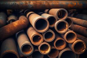 Rusty pipes background. photo