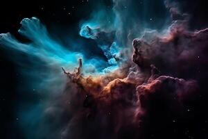 Nebula in space. photo