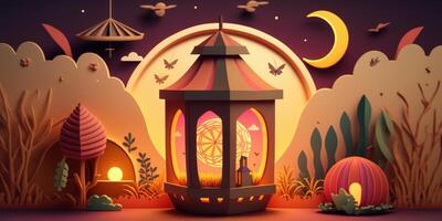 Festa junina lantern background, Brazilian party and Latin american festival. photo