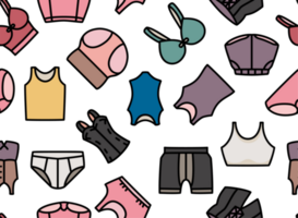 A pattern of different types of underwear. png