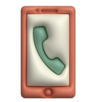 Smartphone Calling 3D Illustration png