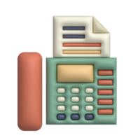 fax telefono 3d illustrazione png