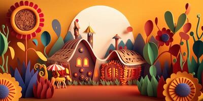 Festa junina background, Brazilian party and Latin american festival. photo