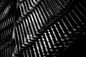 Abstract architecture detail black and white photo with high contrast.