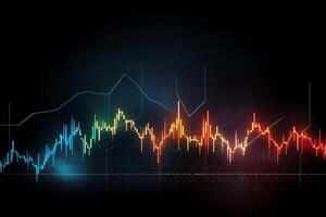 Abstract background chart market trading plat m chart. photo