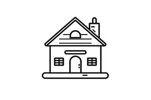 Home simple icon illustration in line style and used user interface web software and many more. photo