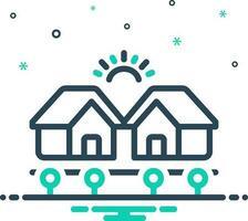 mix icon for homes vector