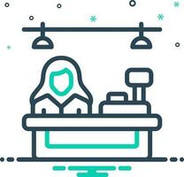 mix icon for cashiers vector