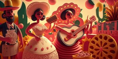 Festa junina background, Brazilian party and Latin american festival. photo