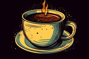 taza de café café descanso icono. ai generado foto