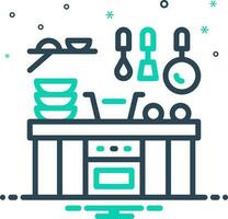 mix icon for housewares vector