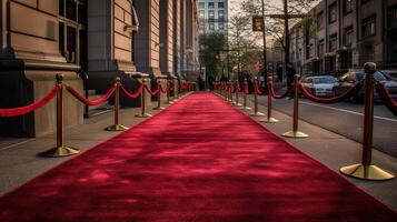 The Glitz and Glamour of the Red Carpet at an Awards Ceremony. photo