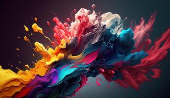 Colorful Paint Texture Background. photo