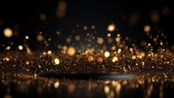 Glitter, Bokeh Sparkles, and Particles. photo