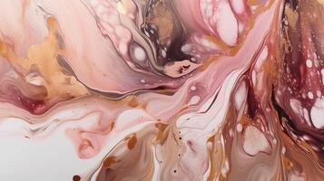 A Minimalistic Abstract Texture of Rose Gold Paint. photo