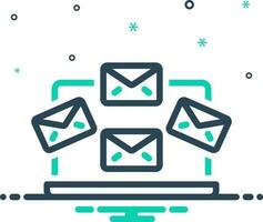mix icon for inbox vector