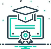 mix icon for degree vector