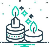 icono de mezcla para velas vector